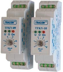 TRACON TFKV-10 Védőrelé, feszültségfigyelő 1 és 3 fázisra, beáll. késl. Umin=160V, 0-10s, 5A/250V AC (TFKV-10)