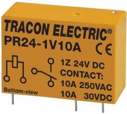 Tracon PR24-1V10A Print relé 24V DC / 1×CO (10A, 230V AC / 30V DC) (PR24-1V10A)