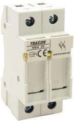 Tracon HBA-2P-20, Szakaszolókapcsoló-biztosító hengeres bizt. hoz, maszkolható 20A, 8x32mm; Un=230V/400V (HBA-2P-20)