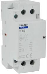 Tracon SHK2-63, Installációs kontaktor 230V AC, 50Hz, 2 Mod, 2×NO, AC1/AC7a, 63A (SHK2-63)