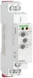 Tracon NARV1 Feszültségfigyelő relé 1 fázisra AC/DC 110-240V, U> U< = 65-260V, t=0, 1-10s (NARV1)