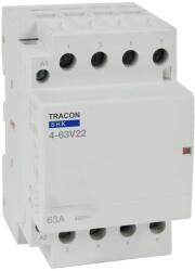  Tracon SHK4-63V22, Installációs kontaktor 230V AC, 50Hz, 3 Mod, 2×NO+2×NC, AC1/AC7a, 63A (SHK4-63V22)
