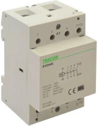 Tracon EVOHK4-63, Installációs kontaktor 230V, 50Hz, 3 Mod, 4×NO, AC1/AC7a, 63A, (EVOHK4-63)