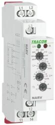Tracon NARV Feszültségfigyelő relé 3 fázisra AC 220-460V, U> U< = +/-2-20%, t=0, 1-10s, Asymm 8% (NARV)