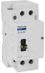 Tracon SHK2-63K, Installációs kontaktor 230V AC, 50Hz, 2 Mod, 2×NO, AC1/AC7a, 63A (SHK2-63K)