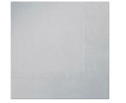 PAW Șervețele de masă - Argintii, 33 x 33 cm