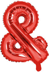 PartyDeco Balon din folie Mini - Ampersand & roșu
