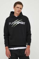 Plein Sport felső fekete, férfi, nyomott mintás, kapucnis - fekete XXL - answear - 160 990 Ft