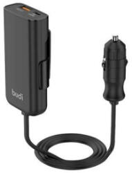budi USB-A - USB-C autós töltő 105W fekete (069)