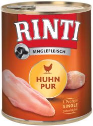 RINTI 6x800 g Rinti Singlefleisch nedves kutyatáp- Csirke pur