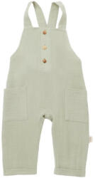 BabyCosy Salopeta de vara cu buzunare din muselina, BabyCosy, 100% bumbac organic, verde (BC-CSYM7011-18)