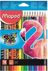 Maped Creioane Colorate, Color Peps Animals, FSC, 18 culori/set, Maped 832218FC
