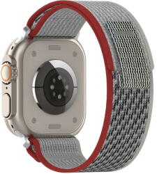 Techsuit Curea pentru Apple Watch 1/2/3/4/5/6/7/8/SE/SE 2/Ultra (42/44/45/49mm) - Techsuit Watchband (W039) - Red / Gray (KF2313125) - vexio