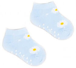 Pamut boka ABS zokni (23-26) - fehér virág - babyshopkaposvar