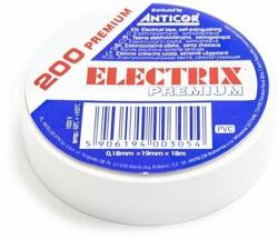 Anticor Bandă izolatoare electrică din PVC 19x18mm Premium Anticor 200 alb
