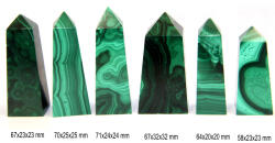 Obelisc din Malachit Mineral Natural - 58-71 x 20-32 x 20-32 mm - 1 Buc