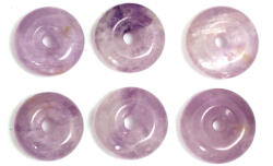 Piatra Pi din Ametist Lavanda Mineral Natural Donut 23-36 x 8-9 mm - 1 Buc