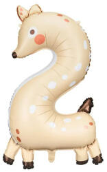 Partydeco Számos lufi 34" 86cm óriás állatos szám, számjegy 2-es, őzike (LUFI287371)