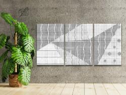  PontPöttyöző - Színes minta 6 (3 db-os készlet) Méret: 30x40cm (3db), Keretezés: Keret nélkül (csak a vászon), Szín: Fekete