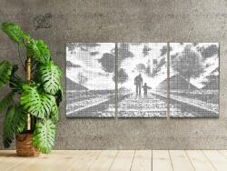  PontPöttyöző - Ott vagyok neked (3 db-os készlet) Méret: 40x60cm (3db), Keretezés: Keret nélkül (csak a vászon), Szín: Kék
