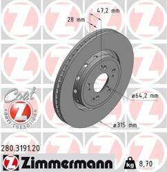 ZIMMERMANN Disc frana ZIMMERMANN COAT Z 280.3191. 20 (280.3191.20)