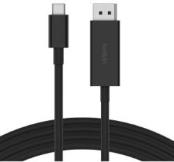 Belkin Cablu video Belkin Connect, USB-C Male - DisplayPort v1.4 Male, 2m, negru (AVC014bt2MBK)