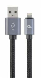 Gembird Cablexpert USB -> Lightning kábel 1.8m fekete-szürke (CCB-mUSB2B-AMLM-6)