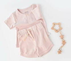 BabyCosy Set tricou cu panataloni scurti - 100% bumbac organic - Roz, Baby Cosy (BC-CSYW1023-18)