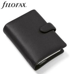 FILOFAX Kalendárium, gyűrűs, betétlapokkal, personal méret, FILOFAX Norfolk, fekete (NFX022668)
