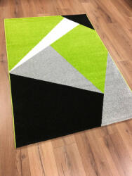 CORTINATEX Barcelona 198 zöld-fekete geometriai mintás szőnyeg 200x280 cm (barcelonagreen200280)