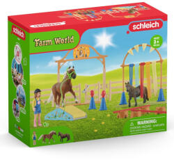 Schleich Schleich, Farm World, Antrenament de agilitate pentru ponei, set, 42481