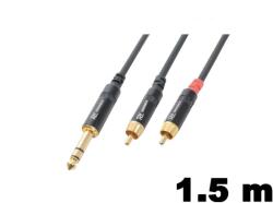PD CONNEX CX84-1, 5 sztereo jelkábel (6, 3 mm Jack - 2x RCA) - (1, 5 m) (177027)