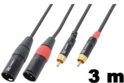 PD CONNEX CX66-3 sztereo jelkábel (2x XLR papa - 2x RCA) - (3 m) (176683)