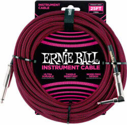 Ernie Ball P06062 Negru-Roșu 7, 5 m Drept - Oblic (P06062)