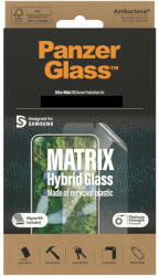 Samsung Galaxy S23 Ultra SM-S918, Kijelzővédő fólia (az íves részre is! ), 3D Full Cover, Panzerglass Matrix, Clear Prémium - tok-shop