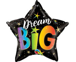 Godan Dream Big Rainbow, Csillag fólia lufi 46 cm (MLG174251)