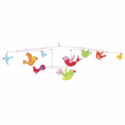 Djeco DD04311 Szélmobil függődísz - Színes madarak - Colourful flight of fancy (DD04311)