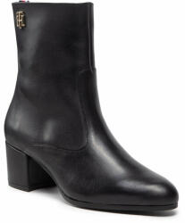 Tommy Hilfiger Botine Tommy Hilfiger Th Hardware Bootie Leather FW0FW06760 Black BDS