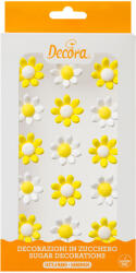 Decora Decor Zahar - Margarete Alb Galben O 2.4 cm, 15 buc (500523)