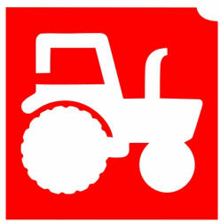 Body Deco 4x4cm Csillámtetoválás sablon 18 Traktor