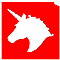 KiviArt 4x4cm Csillámtetoválás sablon 12 Unikornis