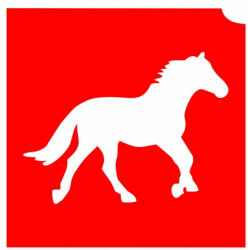 KiviArt 4x4cm Csillámtetoválás sablon 05 Ló