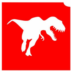 KiviArt KviArt 4x4cm Csillámtetoválás sablon 11 T Rex Dino