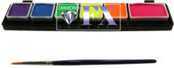 Diamond Fx 6 színű arcfesték készlet - Neon színek/1x6g - 5x3g/