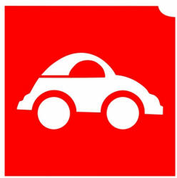 KiviArt 4x4cm Csillámtetoválás sablon 16 autó