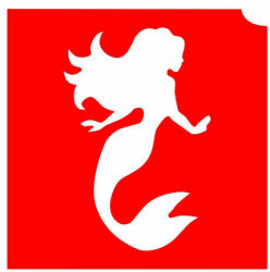 KiviArt 4x4cm Csillámtetoválás sablon 09 Sellő, hablány