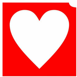 KiviArt 4x4cm Csillámtetoválás sablon 14 szív