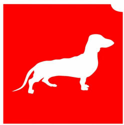 KiviArt 4x4cm Csillámtetoválás sablon 15 Tacskó kutya