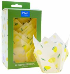 PME tulipános muffin papír, citromos, 24 db