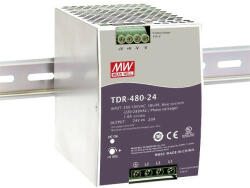 MEAN WELL TDR-480-24 DIN sínre pattintható tápegység megnövelt bemeneti feszültségtartománnyal, Vin: 340-550 VAC háromfázisú, Vout: 24 VDC (0-20A), P: 480 W, 85, 5 x 125, 2 x 128, 5 mm ( TDR-480-24 ) (TDR-480-2